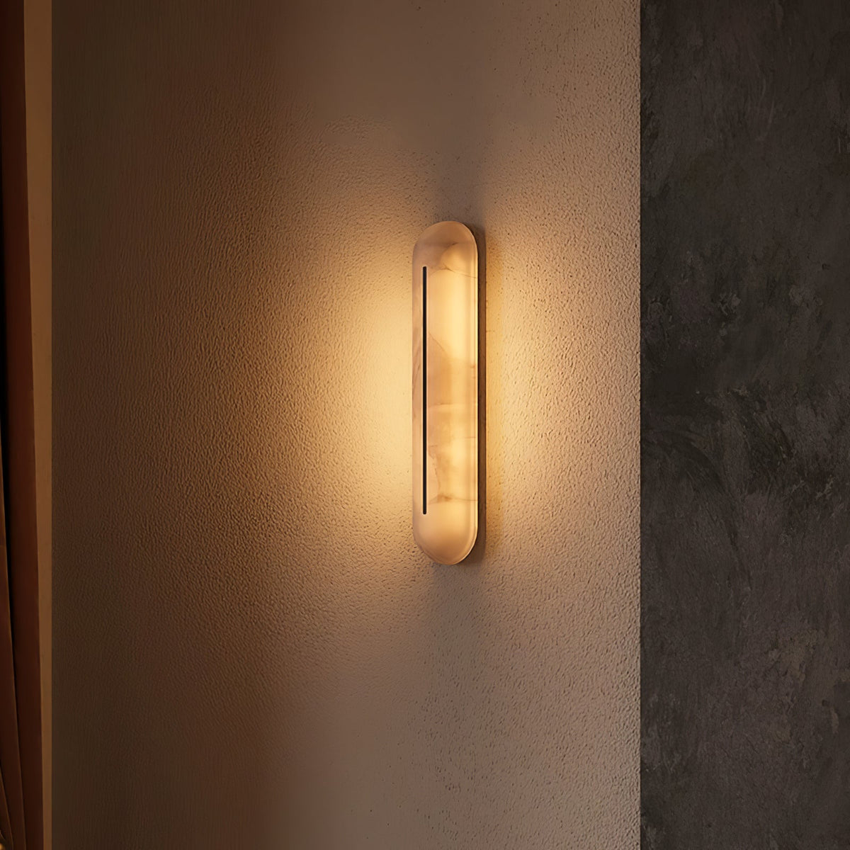 Orbison Alabaster LED Wall Sconce – wall sconce product view 6