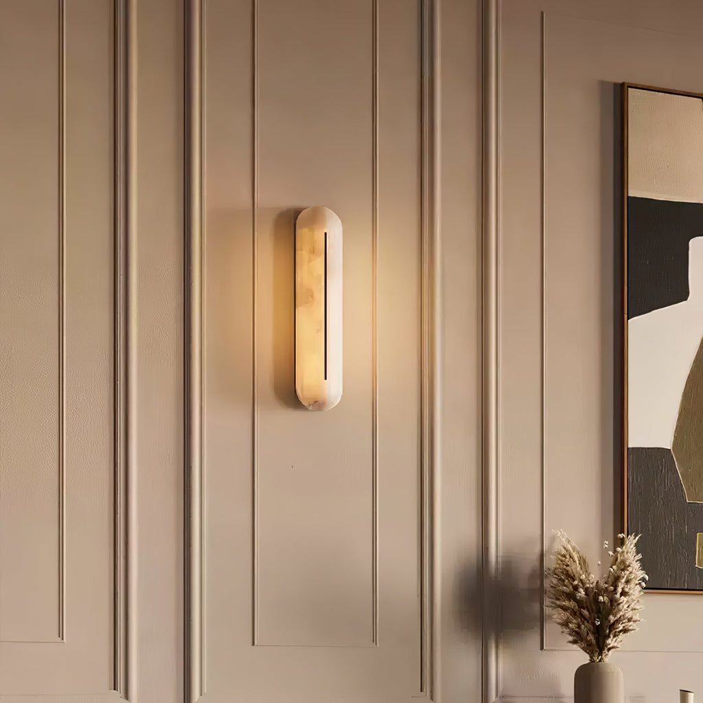 Orbison Alabaster LED Wall Sconce – wall sconce product view 7