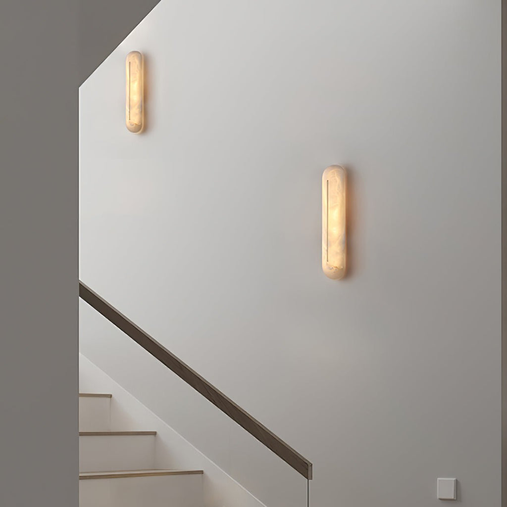 Orbison Alabaster LED Wall Sconce – wall sconce product view 9
