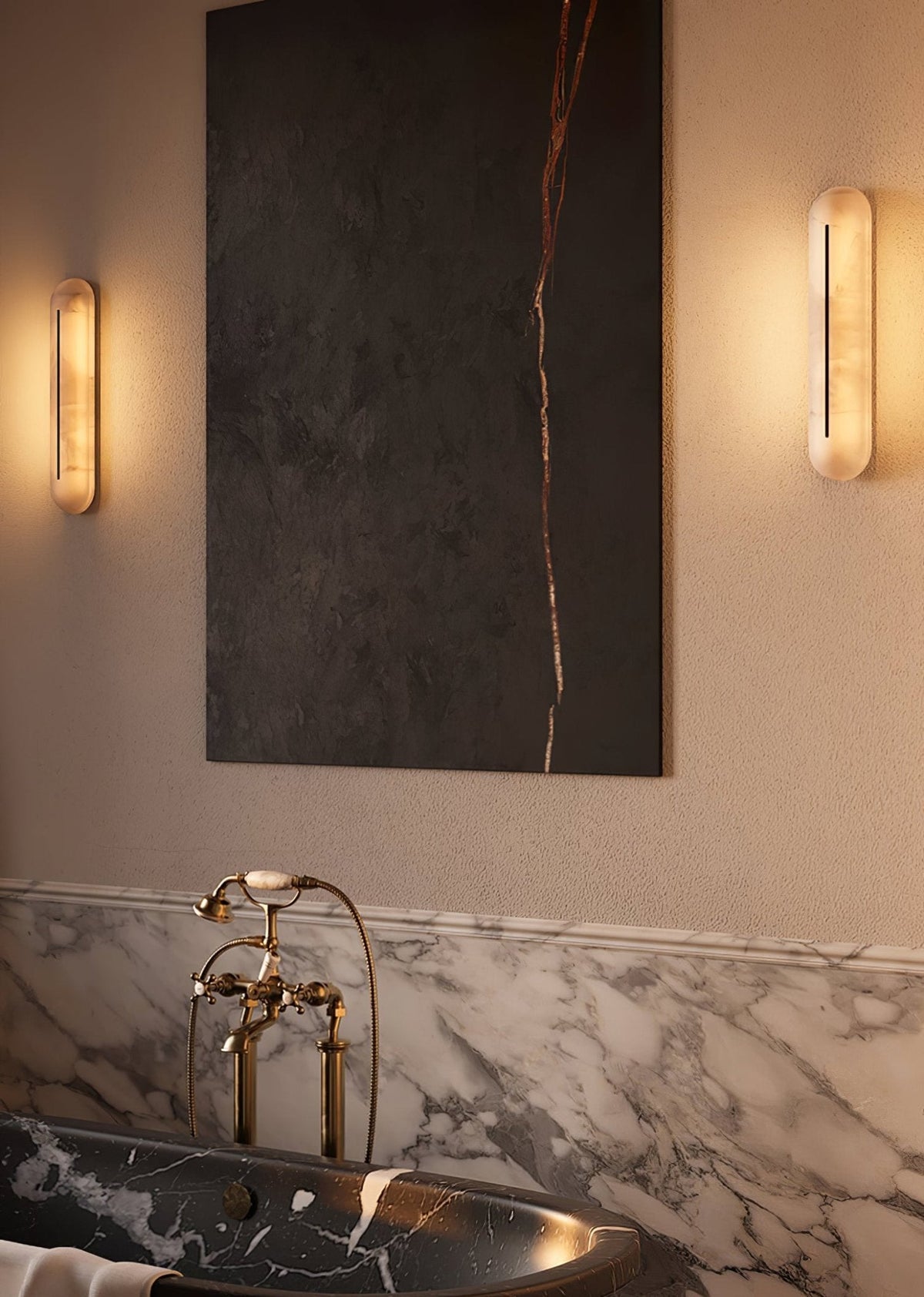 Orbison Alabaster LED Wall Sconce – wall sconce product view 10