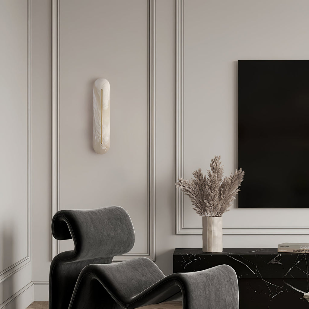 Orbison Alabaster LED Wall Sconce – wall sconce product view 25