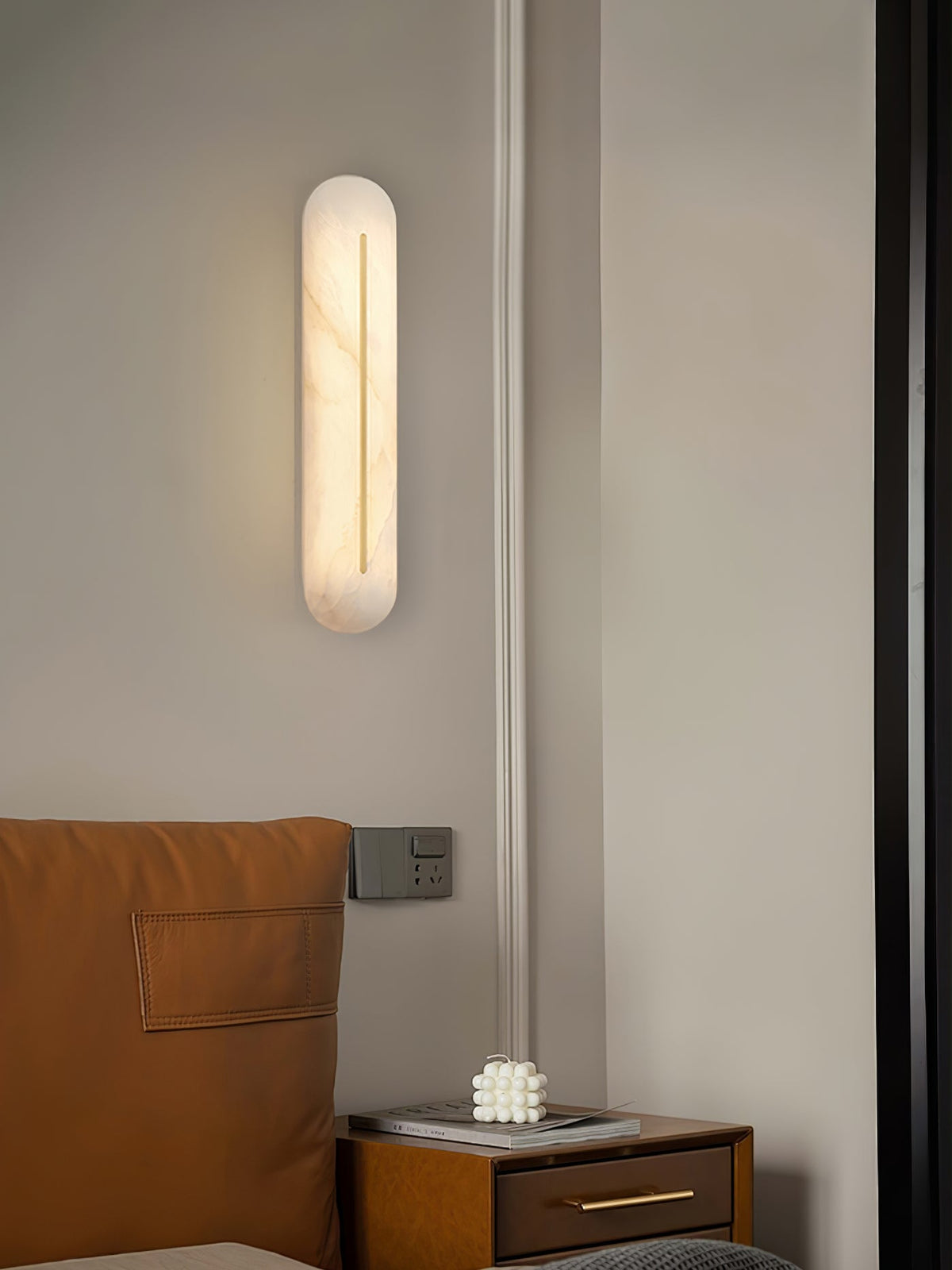 Orbison Alabaster LED Wall Sconce – wall sconce product view 34