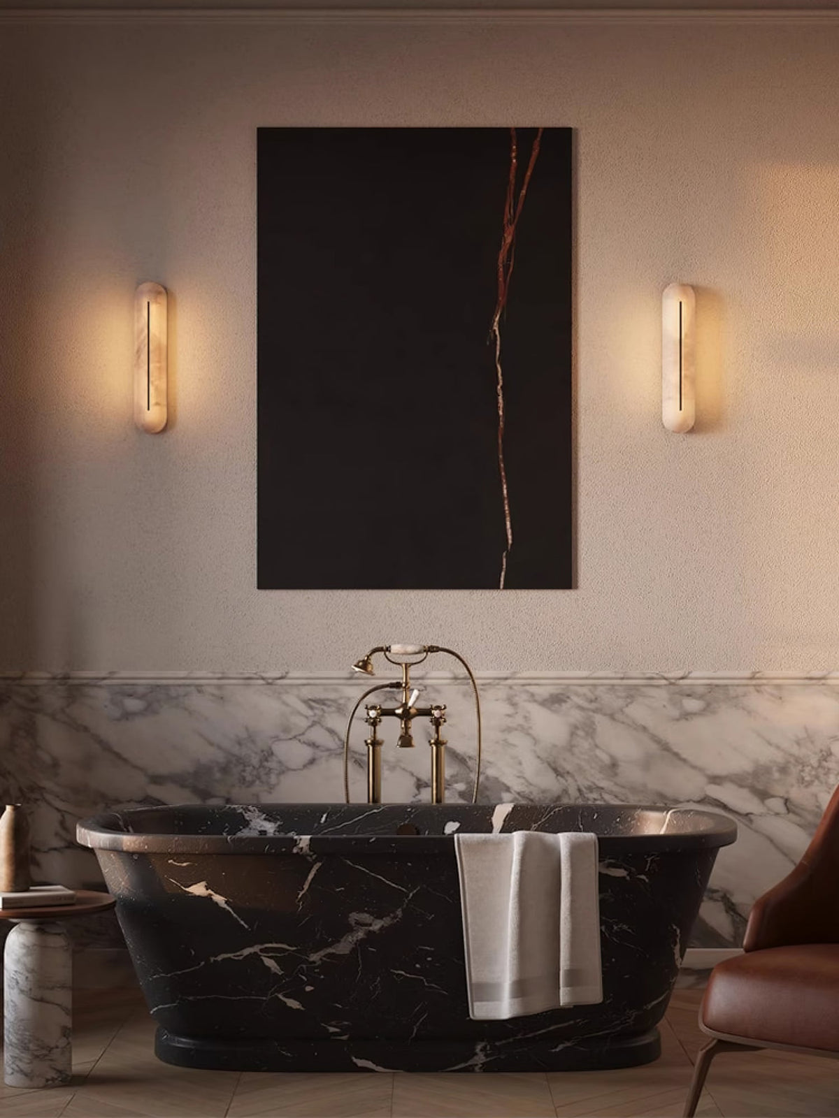 Orbison Alabaster LED Wall Sconce – wall sconce product view 35