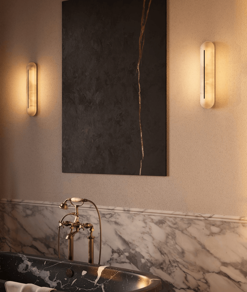 Orbison Alabaster LED Wall Sconce – wall sconce product view 50