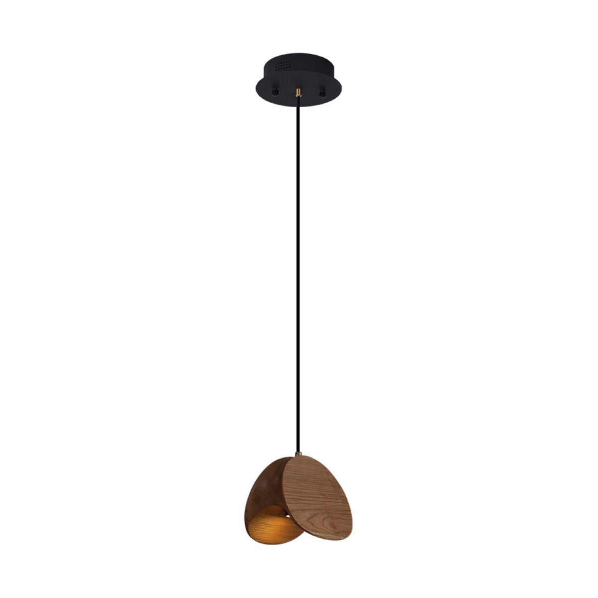 Orbit Fold Wood Pendant Light — product and interior detail 15