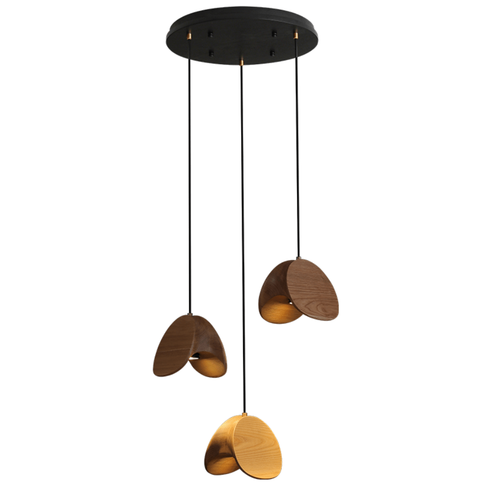 Orbit Fold Wood Pendant Light — product and interior detail 32