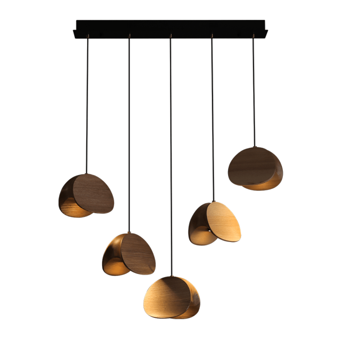 Orbit Fold Wood Pendant Light — product and interior detail 35