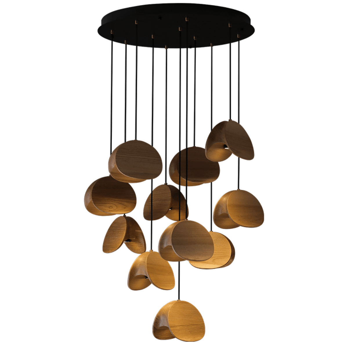 Orbit Fold Wood Pendant Light — product and interior detail 37