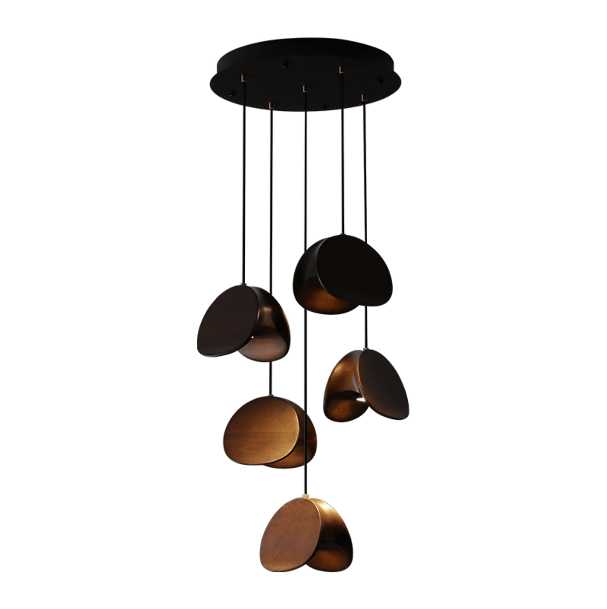 Orbit Fold Wood Pendant Light — product and interior detail 40
