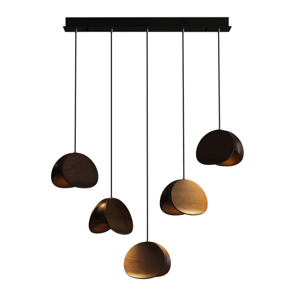 Orbit Fold Wood Pendant Light — product and interior detail 41