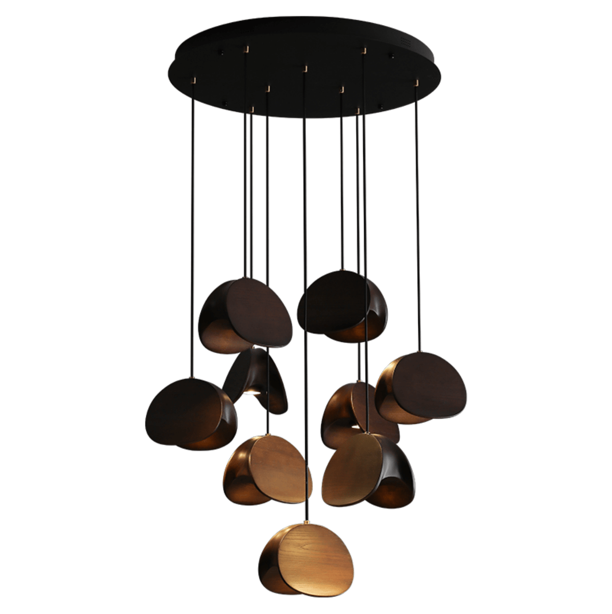 Orbit Fold Wood Pendant Light — product and interior detail 42