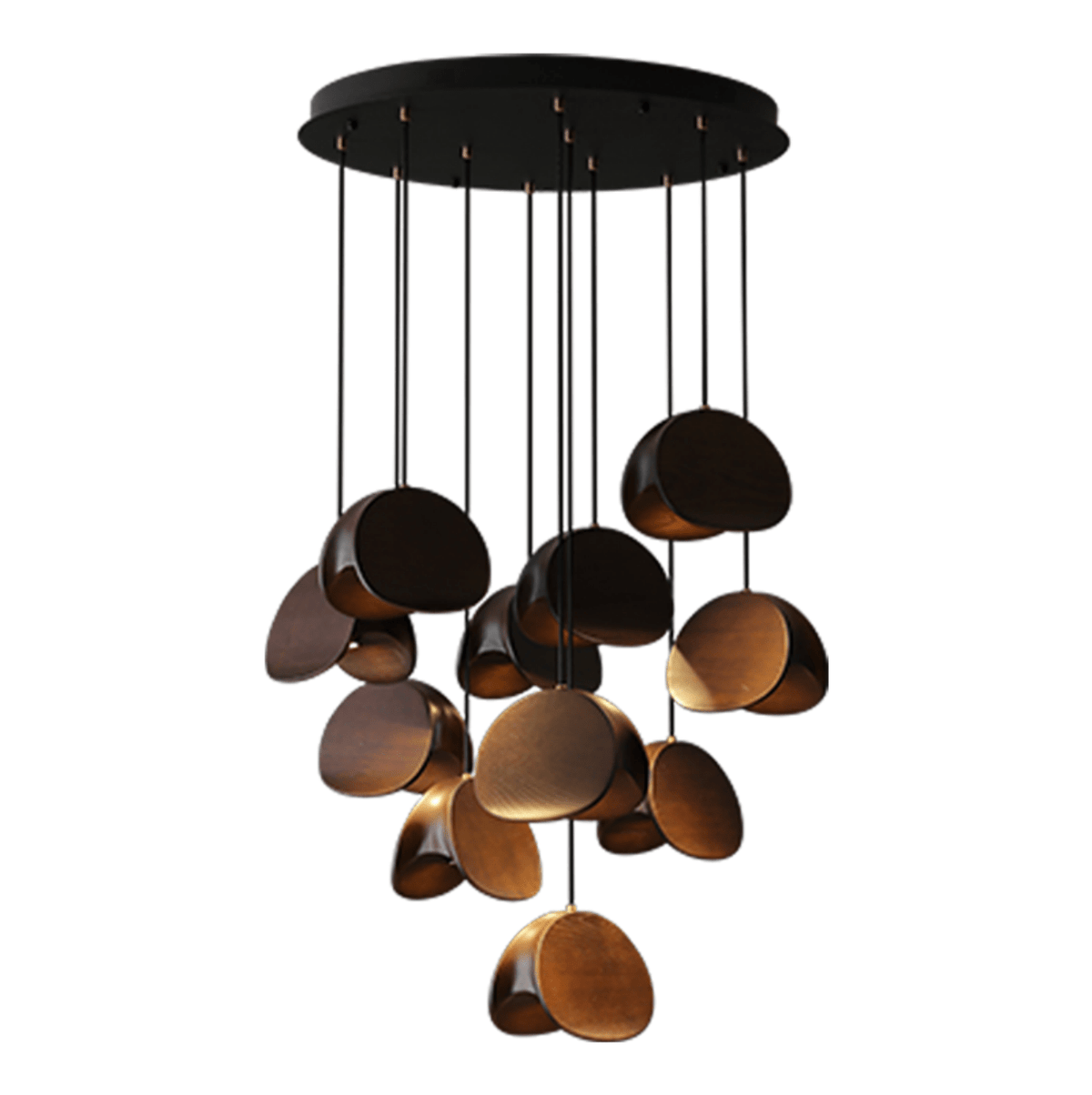 Orbit Fold Wood Pendant Light — product and interior detail 43