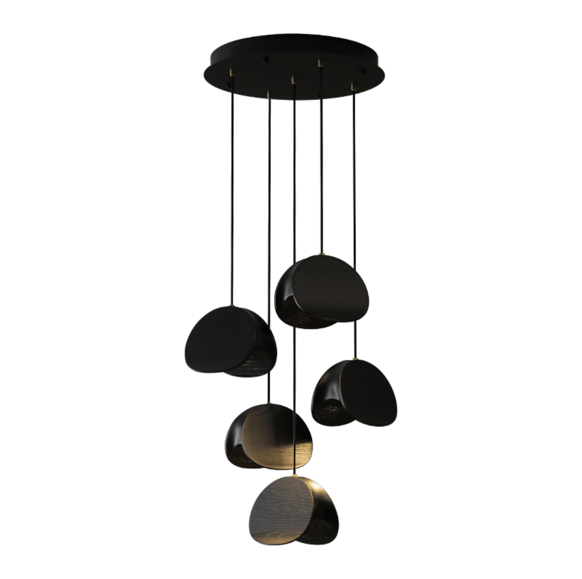 Orbit Fold Wood Pendant Light — product and interior detail 46