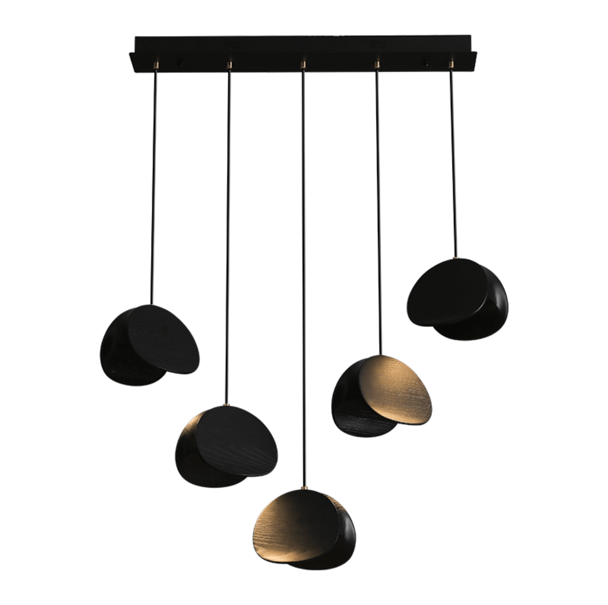 Orbit Fold Wood Pendant Light — product and interior detail 47