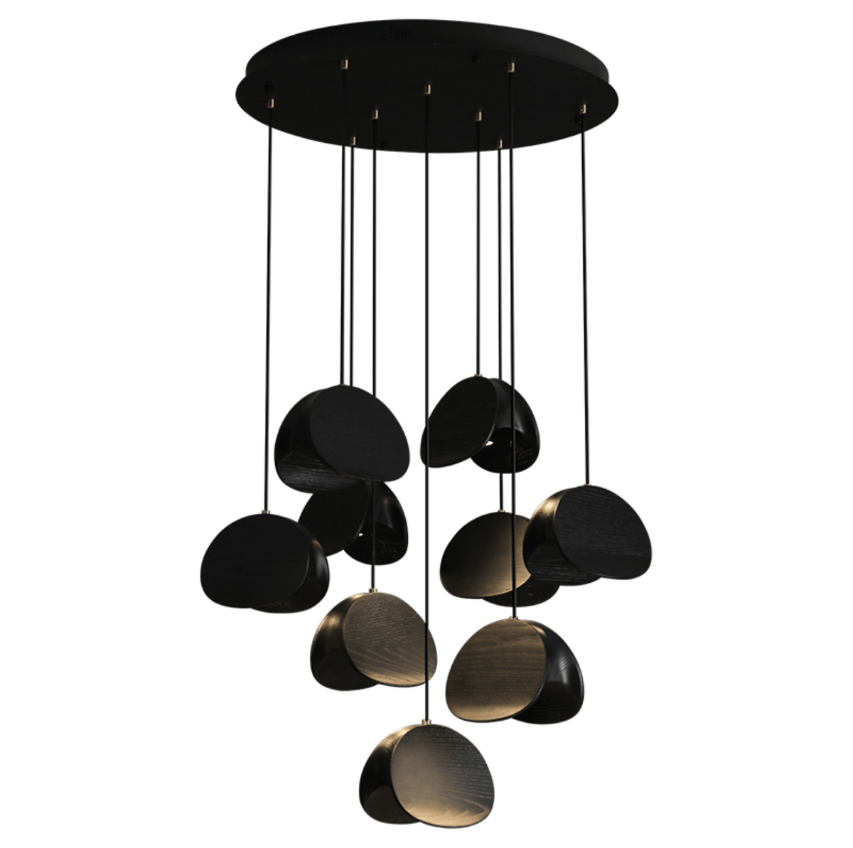 Orbit Fold Wood Pendant Light — product and interior detail 48