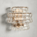 Orlisse Tiered Glass Wall Sconce — Gold & Clear