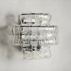 Orlisse Tiered Glass Wall Sconce — Black & Clear
