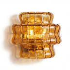 Orlisse Tiered Glass Wall Sconce — Gold & Amber