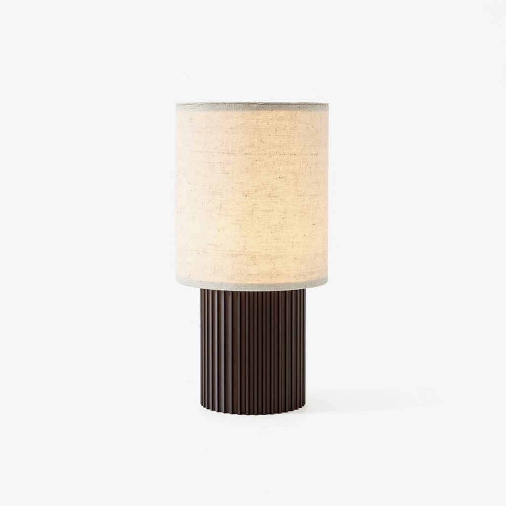 Orlo Ribbed Wood USB Table Lamp - product view 1