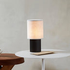 Orlo Ribbed Wood USB Table Lamp - product view 2
