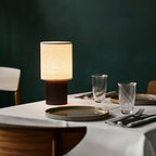 Orlo Ribbed Wood USB Table Lamp - product view 6