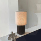 Orlo Ribbed Wood USB Table Lamp - product view 10