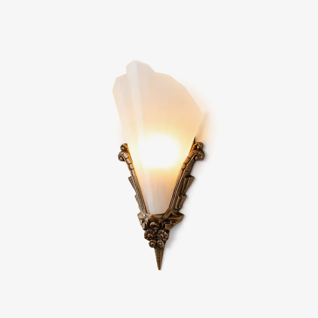 Orvelle Fan Glass Art Deco Wall Sconce — product view