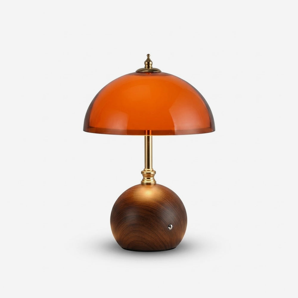 Orven Orange Dome Rechargeable Table Lamp — product view