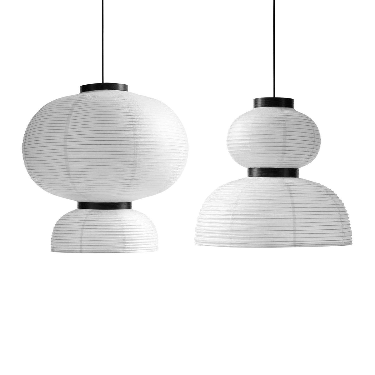 Ovela Segmented Paper Pendant Light — White