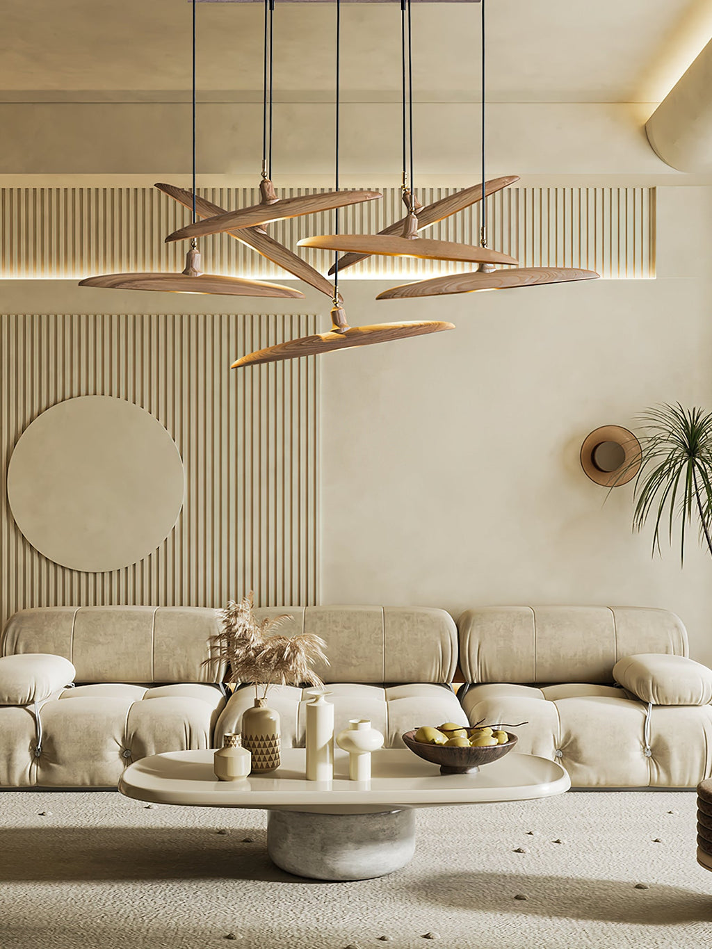 Paddle Boat Wood LED Chandelier — design and interior detail 3