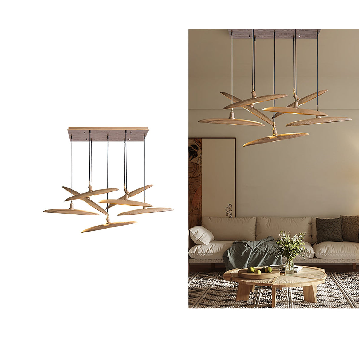 Paddle Boat Wood LED Chandelier — design and interior detail 16