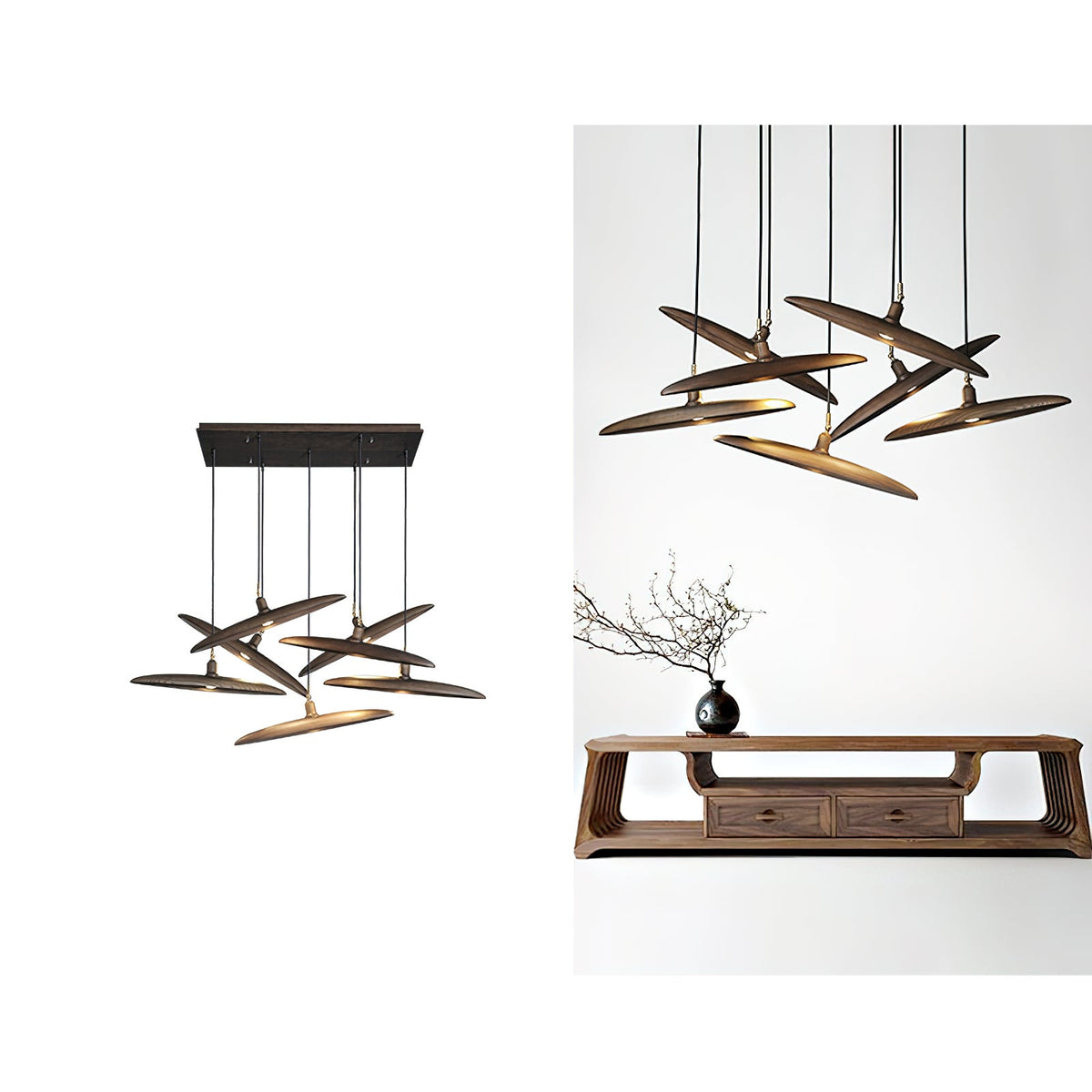 Paddle Boat Wood LED Chandelier — design and interior detail 27