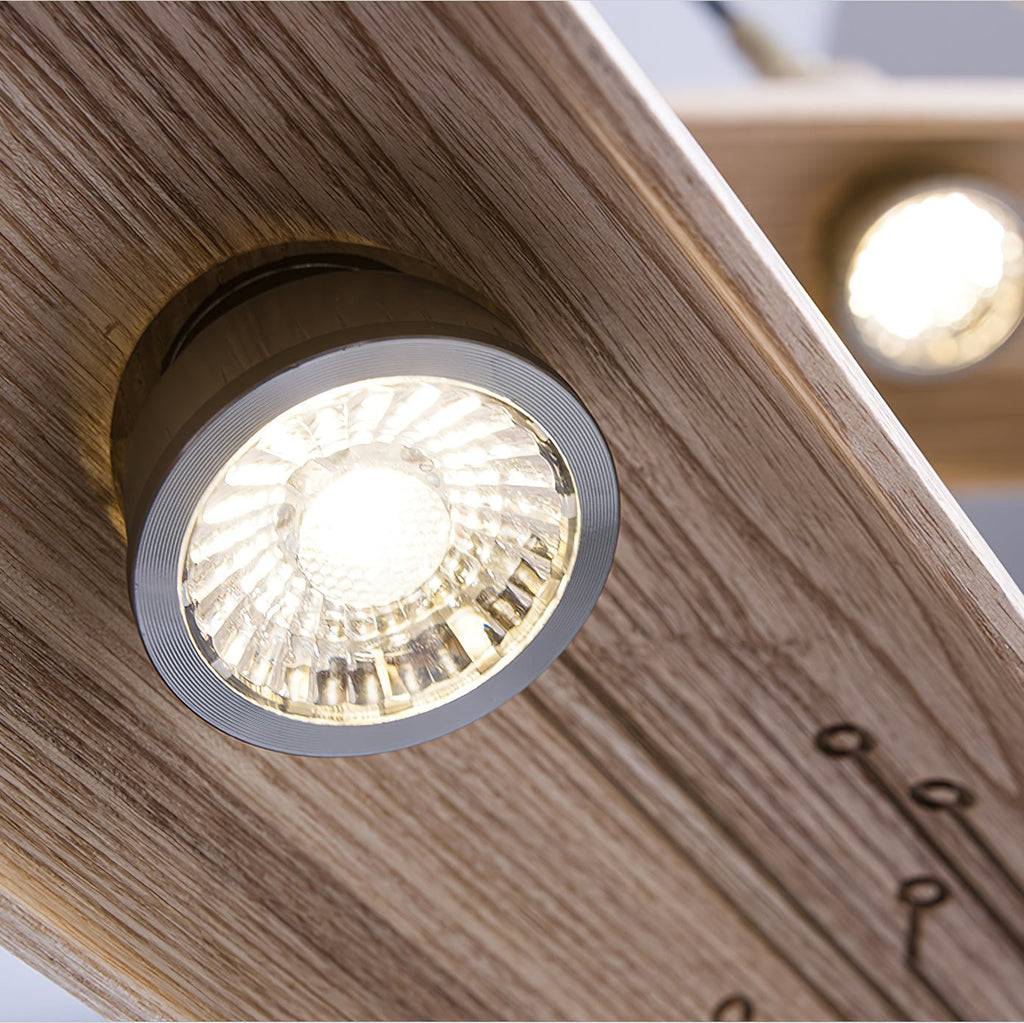 Paddle Boat Wood LED Chandelier — design and interior detail 31