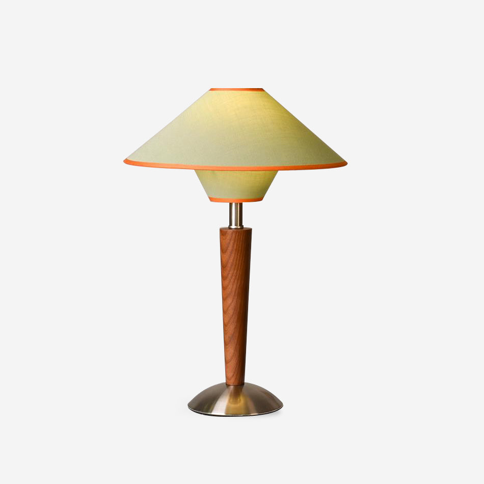 Perren Wood & Trimmed Fabric Table Lamp — product view
