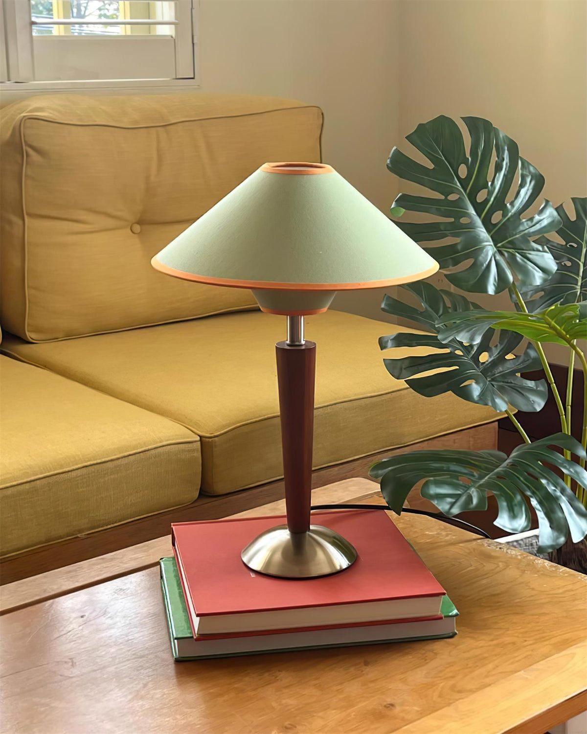 Perren Wood & Trimmed Fabric Table Lamp — product, finish and specification view 3