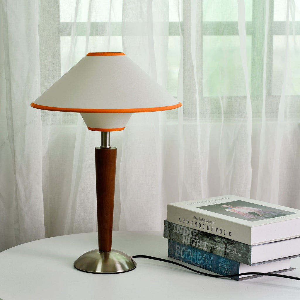 Perren Wood & Trimmed Fabric Table Lamp — product, finish and specification view 8