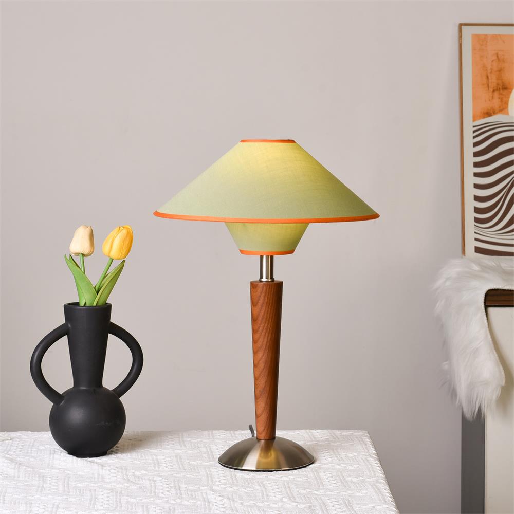 Perren Wood & Trimmed Fabric Table Lamp — product, finish and specification view 10