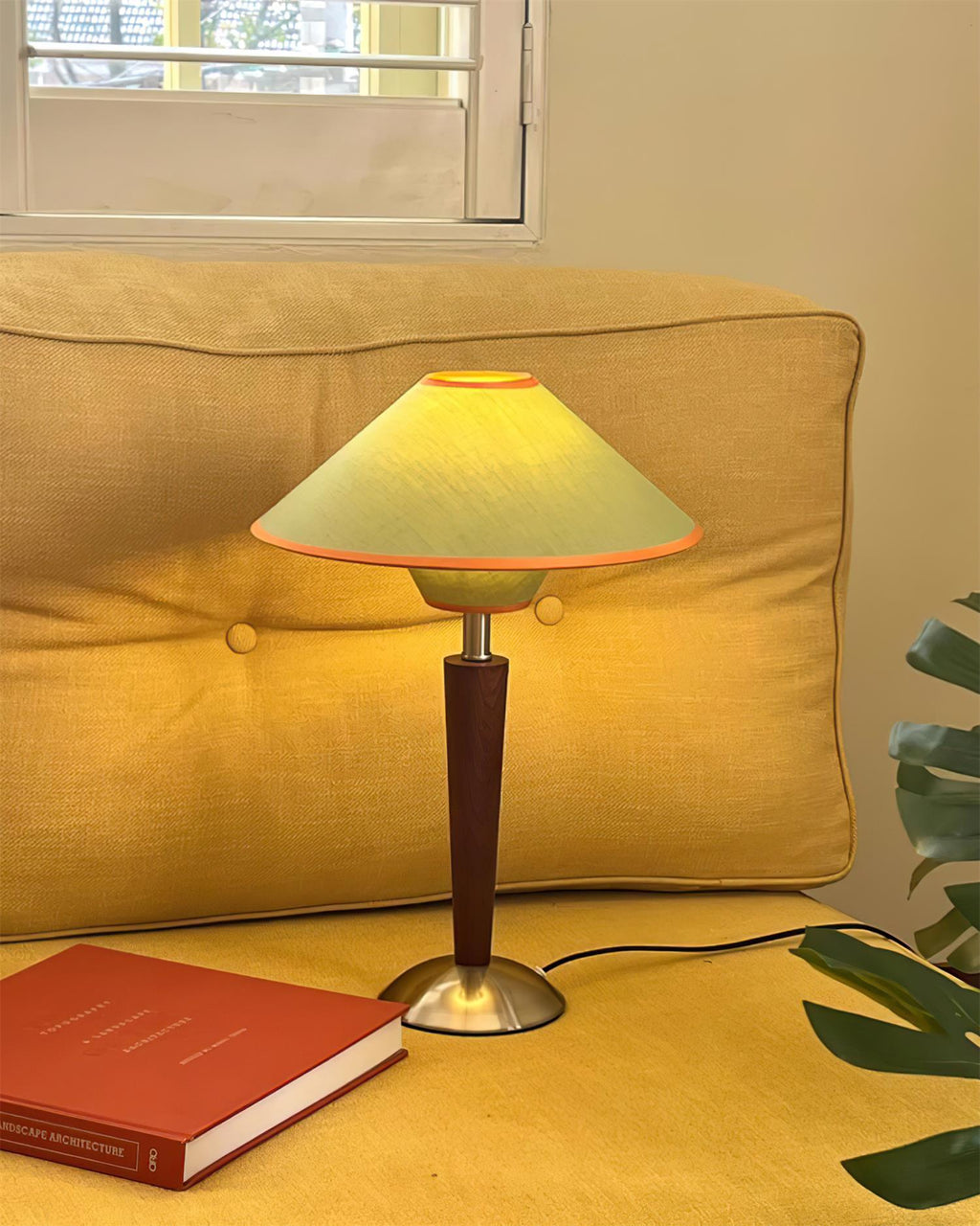 Perren Wood & Trimmed Fabric Table Lamp — product, finish and specification view 14