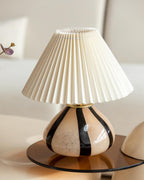 Pleated Cavolo Table Lamp — product and interior detail 4