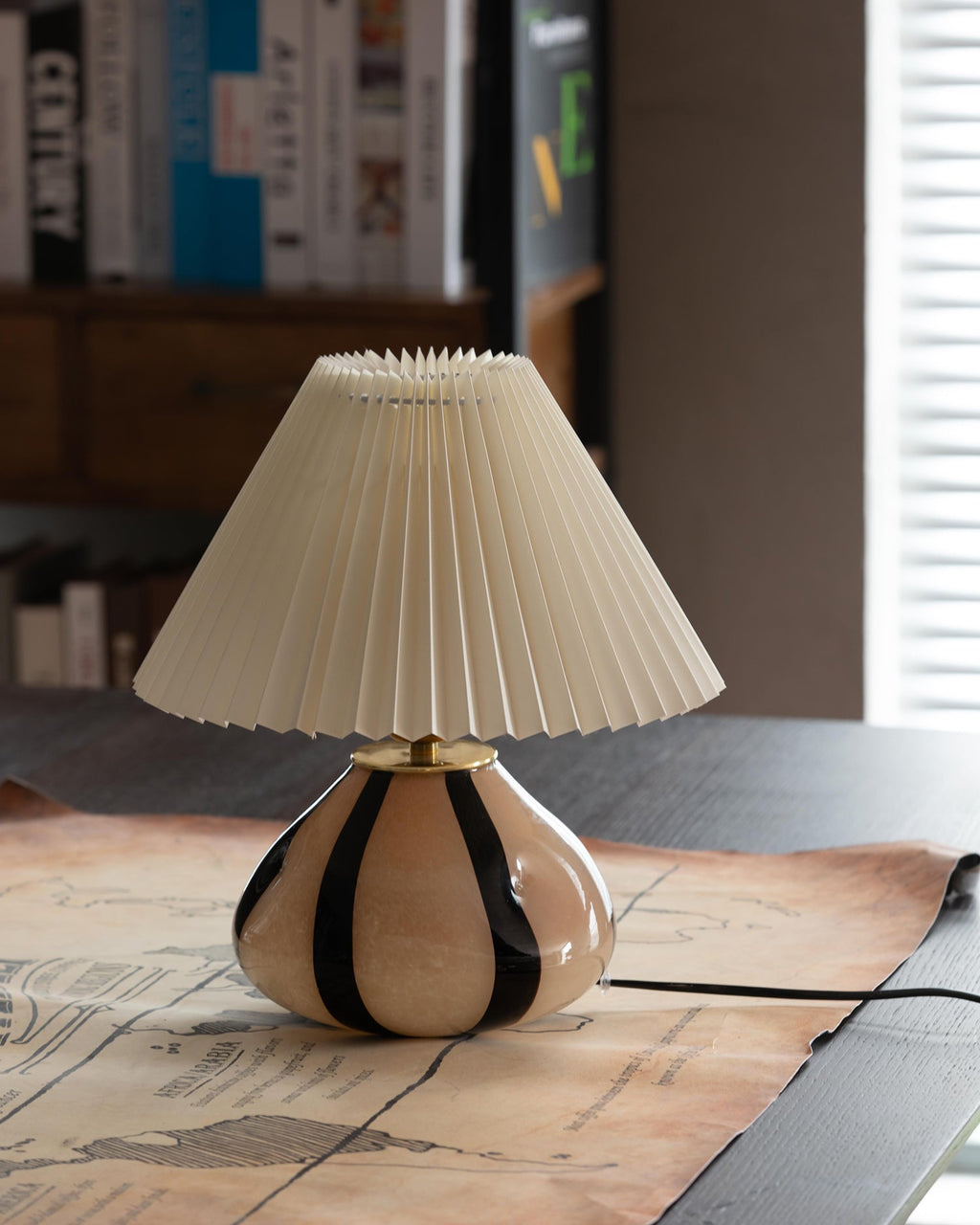Pleated Cavolo Table Lamp — product and interior detail 6
