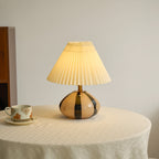 Pleated Cavolo Table Lamp — product and interior detail 13