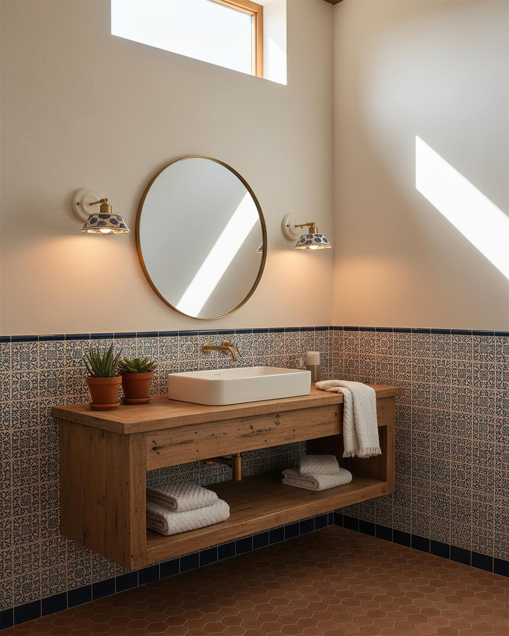 Porcelain Indigo Wall Lamp — product and interior detail 10