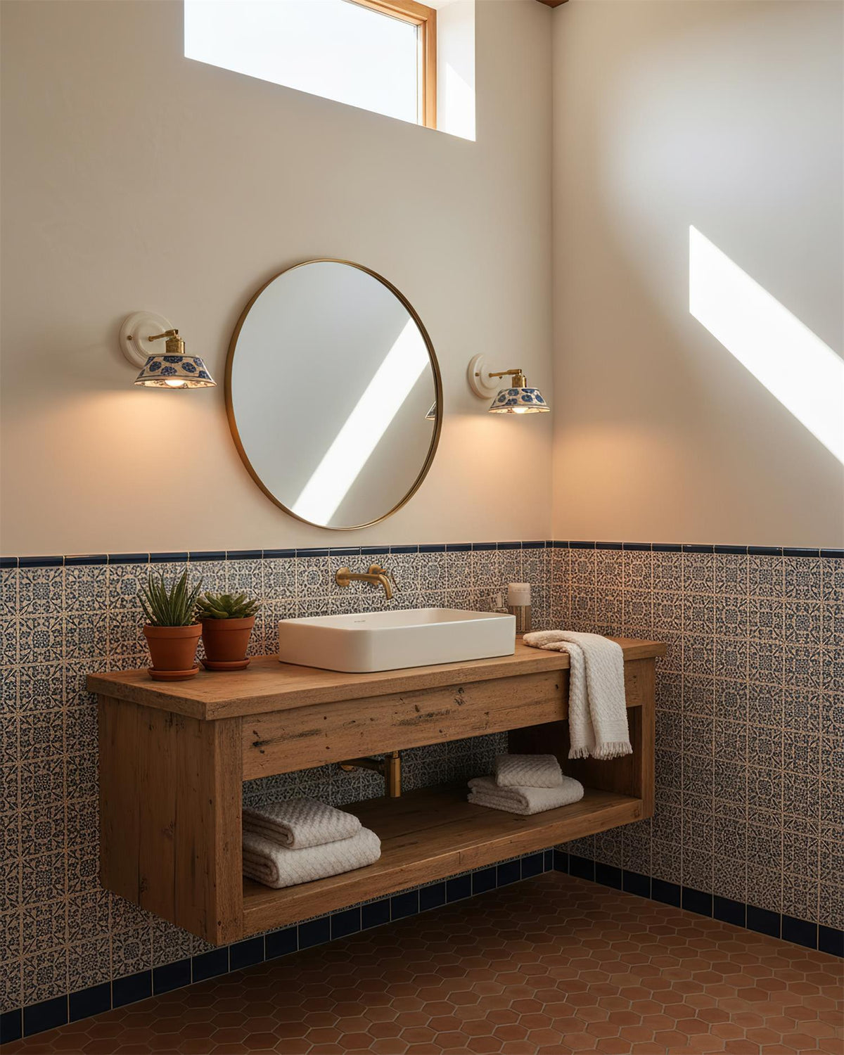 Porcelain Indigo Wall Lamp — product and interior detail 10