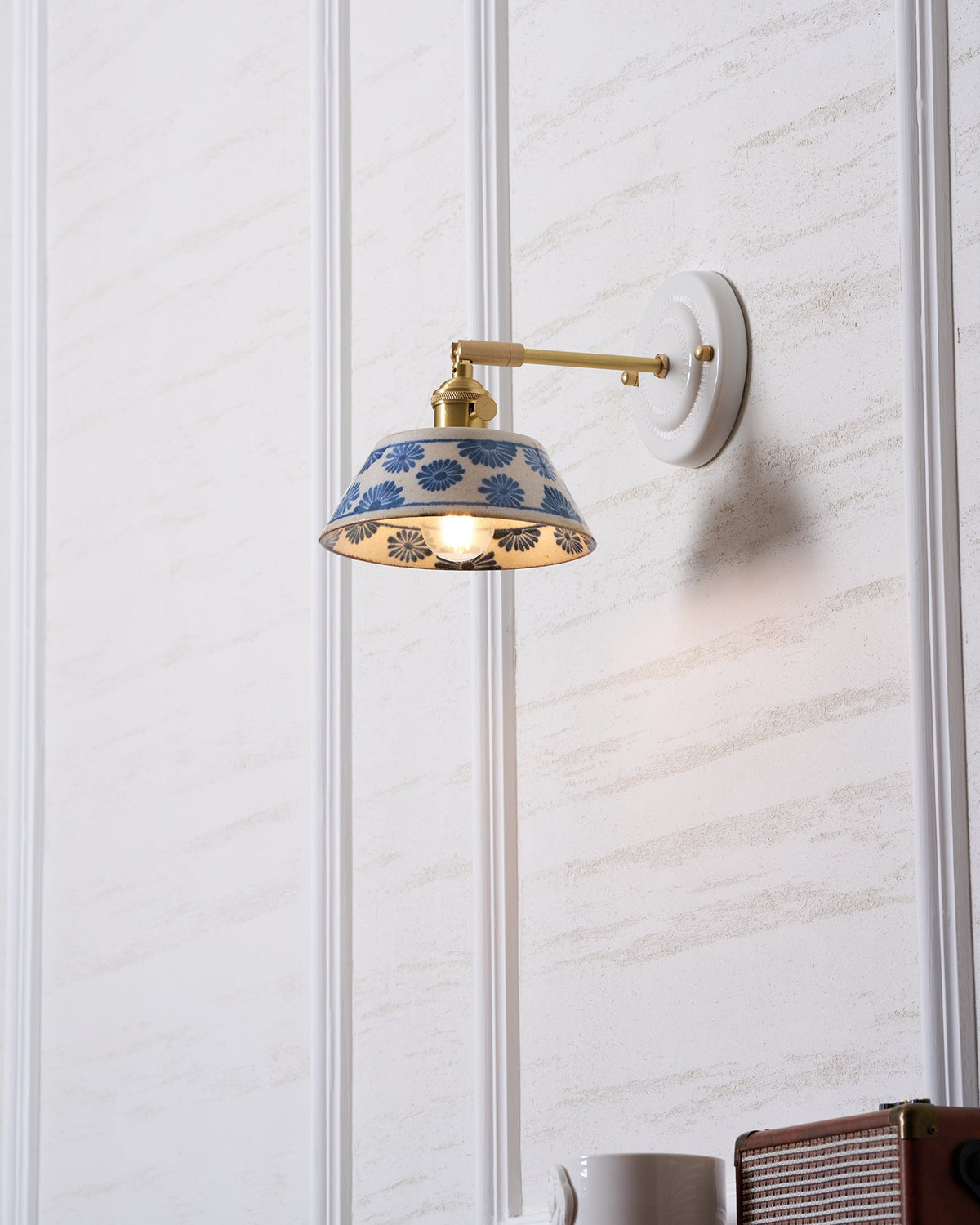 Porcelain Indigo Wall Lamp — product and interior detail 14