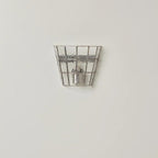 Pravel Tapered Faceted Glass Wall Sconce — finish, form and room detail 12