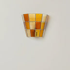 Pravel Tapered Faceted Glass Wall Sconce — finish, form and room detail 16