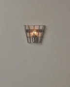 Pravel Tapered Faceted Glass Wall Sconce — finish, form and room detail 20