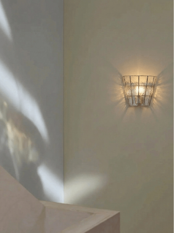 Pravel Tapered Faceted Glass Wall Sconce — finish, form and room detail 23