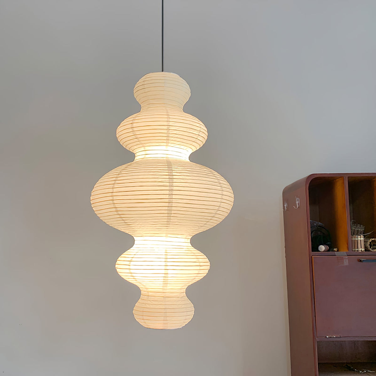 R27 Rice Paper Plug-In Pendant Light — interior or design detail 2