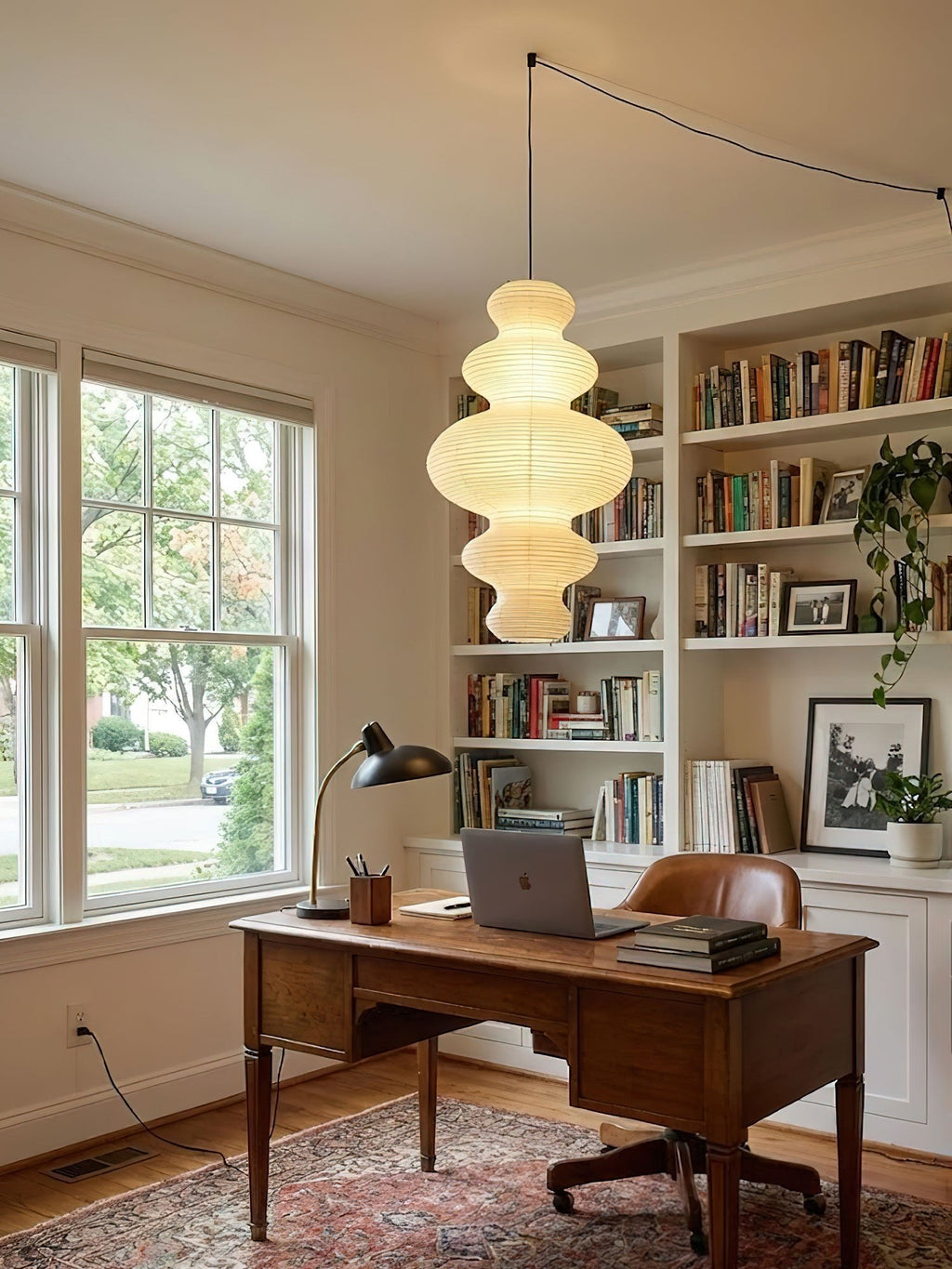 R27 Rice Paper Plug-In Pendant Light